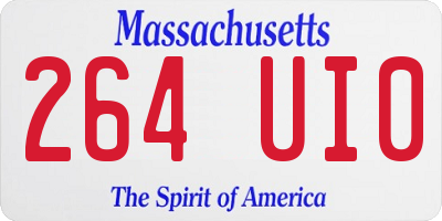 MA license plate 264UI0