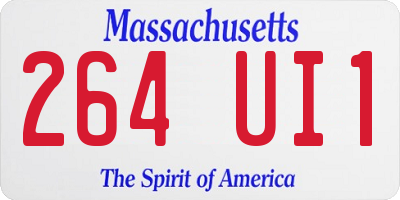 MA license plate 264UI1