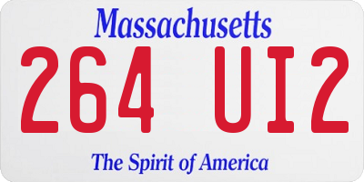 MA license plate 264UI2