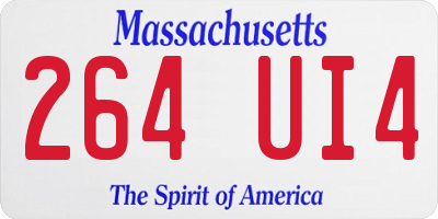 MA license plate 264UI4