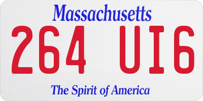 MA license plate 264UI6