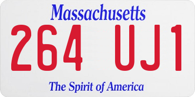 MA license plate 264UJ1