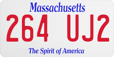 MA license plate 264UJ2