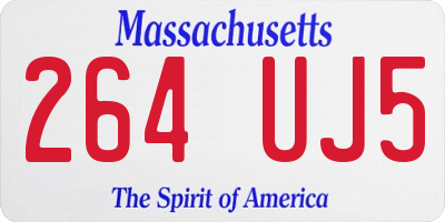 MA license plate 264UJ5