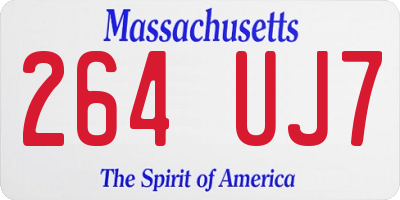 MA license plate 264UJ7