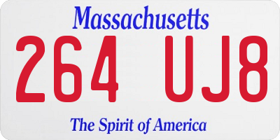 MA license plate 264UJ8
