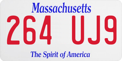 MA license plate 264UJ9