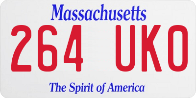 MA license plate 264UK0