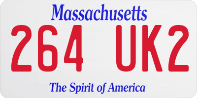 MA license plate 264UK2