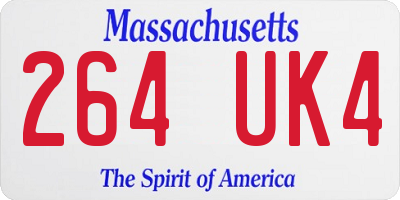 MA license plate 264UK4