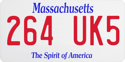 MA license plate 264UK5