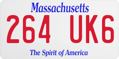 MA license plate 264UK6