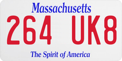 MA license plate 264UK8