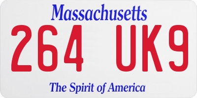 MA license plate 264UK9