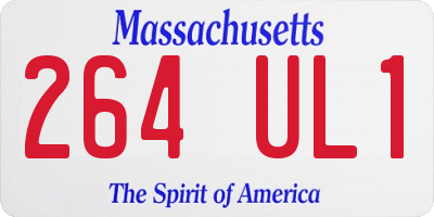 MA license plate 264UL1