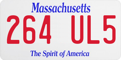 MA license plate 264UL5