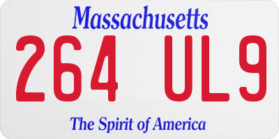 MA license plate 264UL9