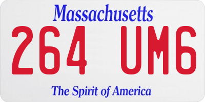 MA license plate 264UM6