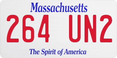 MA license plate 264UN2