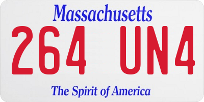 MA license plate 264UN4