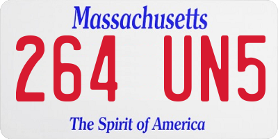 MA license plate 264UN5