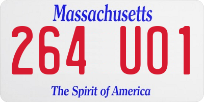 MA license plate 264UO1