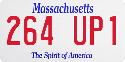 MA license plate 264UP1