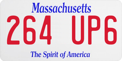 MA license plate 264UP6