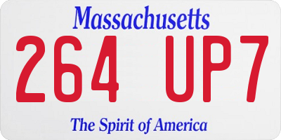 MA license plate 264UP7