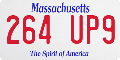 MA license plate 264UP9