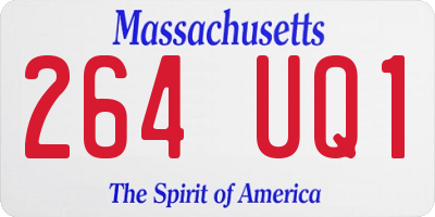 MA license plate 264UQ1