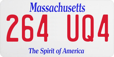 MA license plate 264UQ4