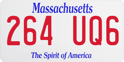 MA license plate 264UQ6