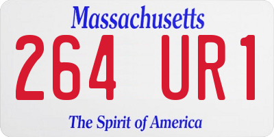 MA license plate 264UR1