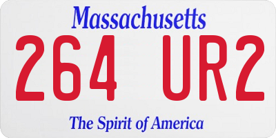 MA license plate 264UR2