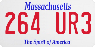 MA license plate 264UR3