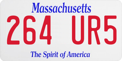 MA license plate 264UR5