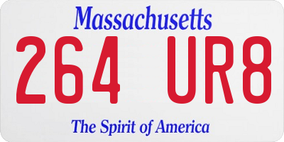 MA license plate 264UR8