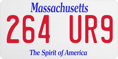 MA license plate 264UR9
