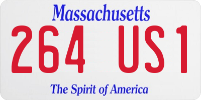 MA license plate 264US1