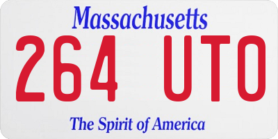 MA license plate 264UT0
