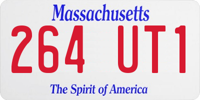 MA license plate 264UT1