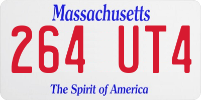 MA license plate 264UT4