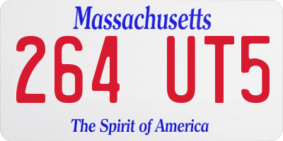 MA license plate 264UT5