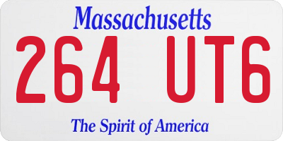 MA license plate 264UT6