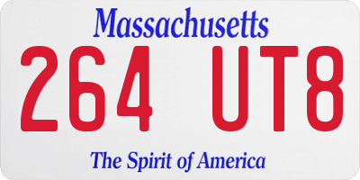 MA license plate 264UT8