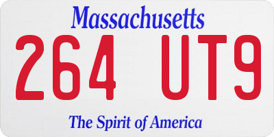 MA license plate 264UT9