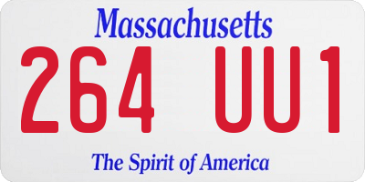 MA license plate 264UU1