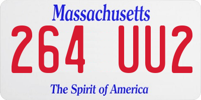 MA license plate 264UU2