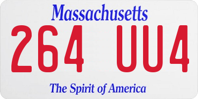 MA license plate 264UU4